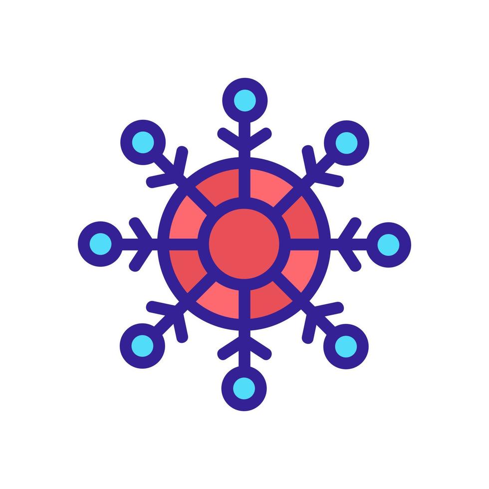 Beautiful snowflake icon vector. Isolated contour symbol illustration vector