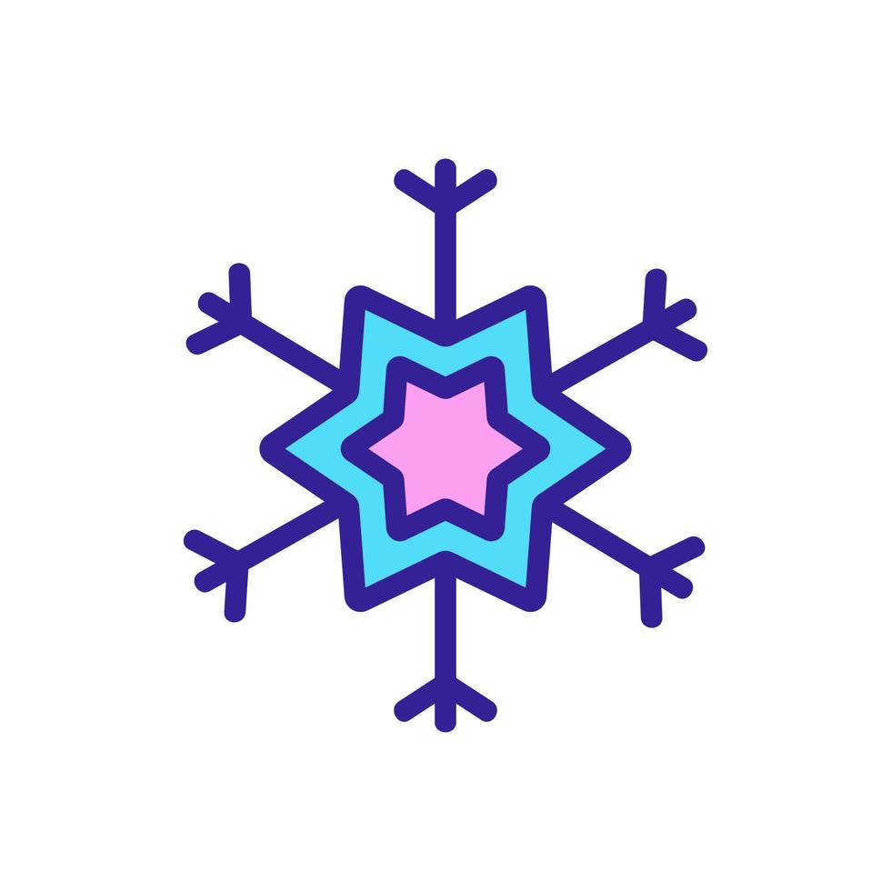 Winter snowflake icon vector. Isolated contour symbol illustration vector