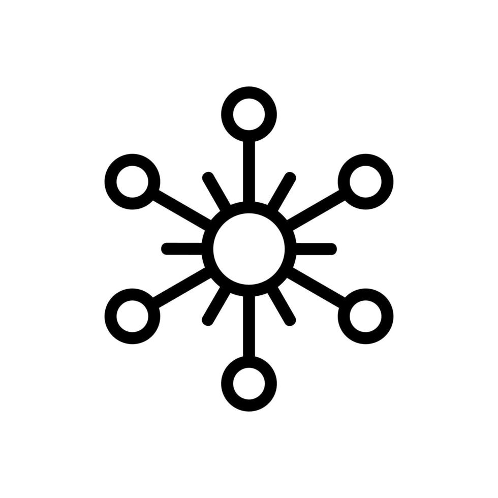 Beautiful snowflake icon vector. Isolated contour symbol illustration vector