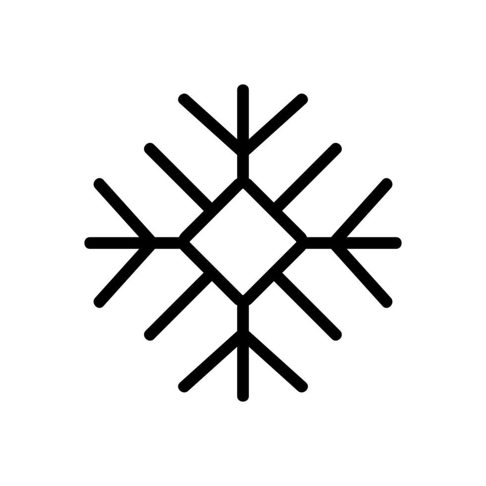 Beautiful snowflake icon vector. Isolated contour symbol illustration vector