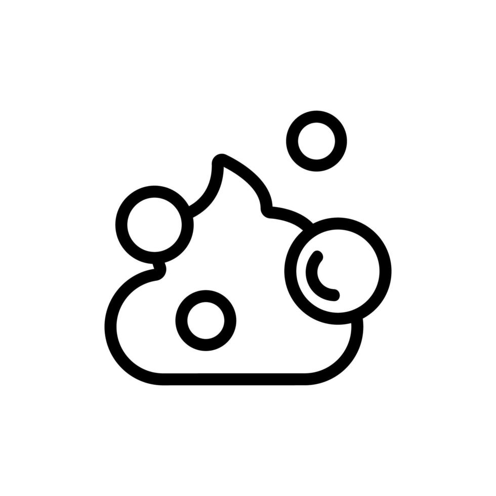 foam, bubbles icon vector. Isolated contour symbol illustration vector