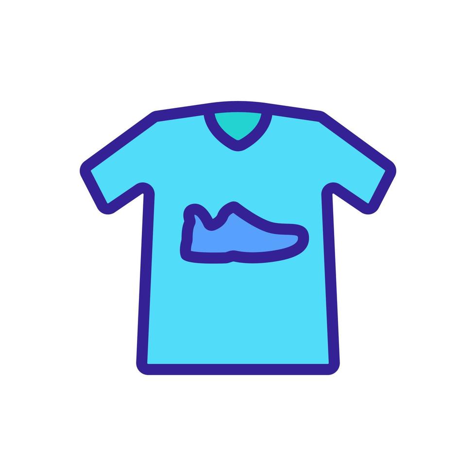 sneaker print t shirt icon vector outline illustration