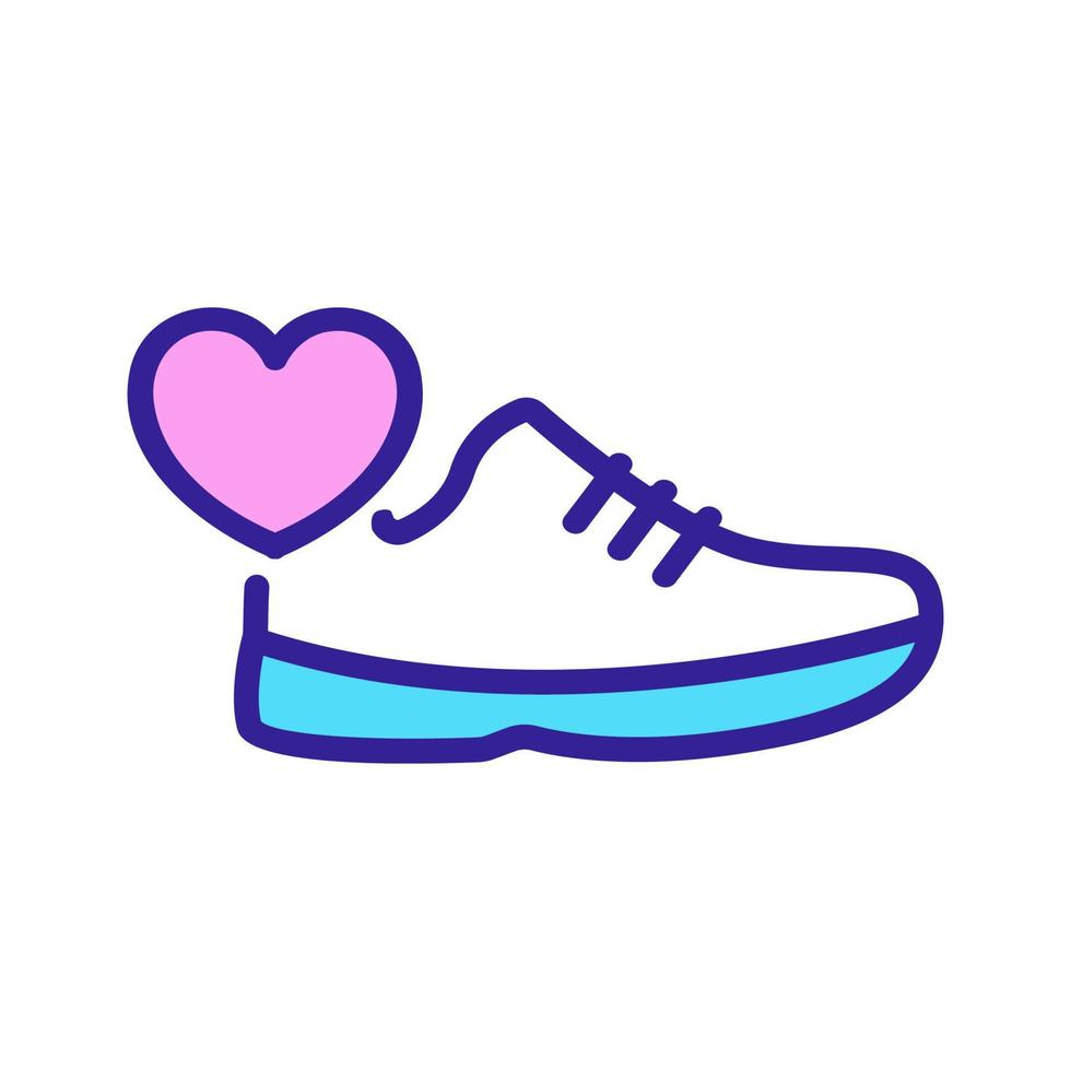 favorite shoes icon vector outline illustration