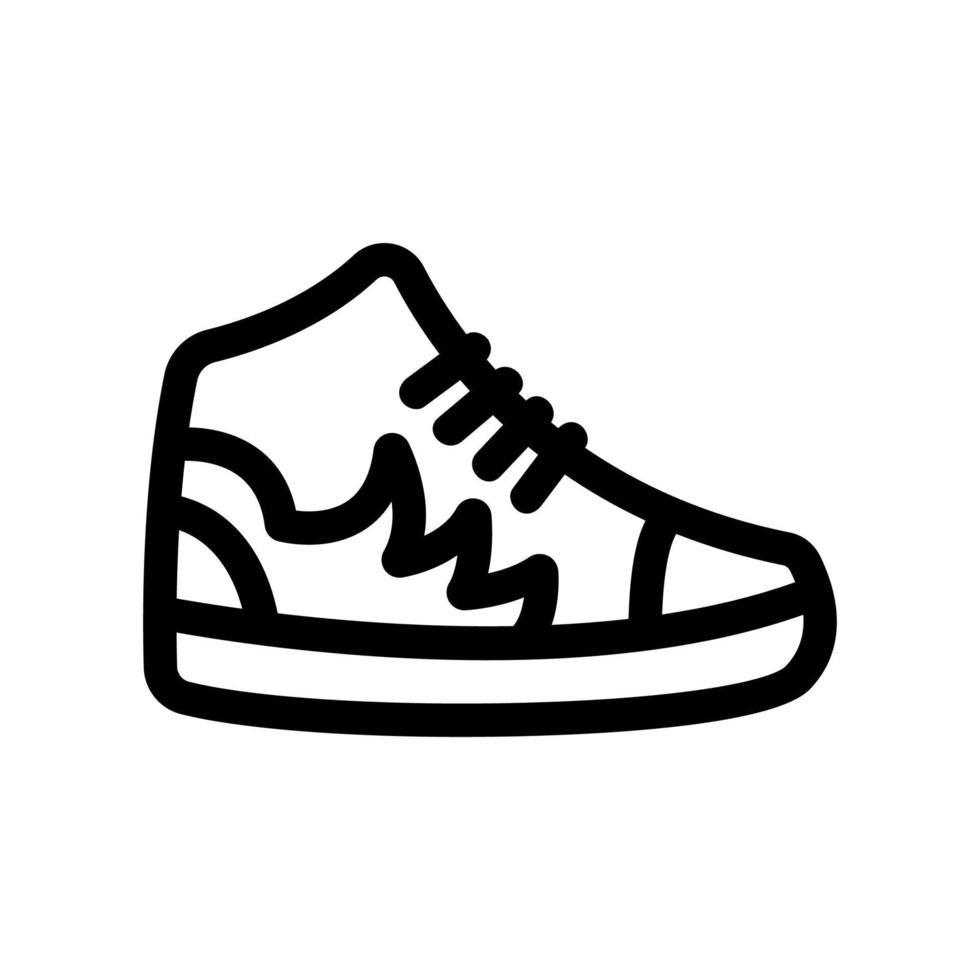 Sneakers icon vector. Isolated contour symbol illustration vector