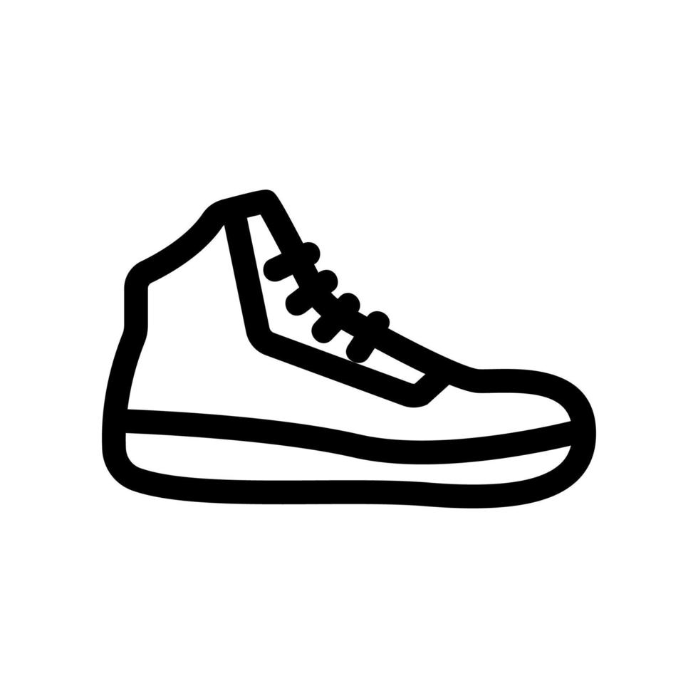 Sneakers icon vector. Isolated contour symbol illustration vector