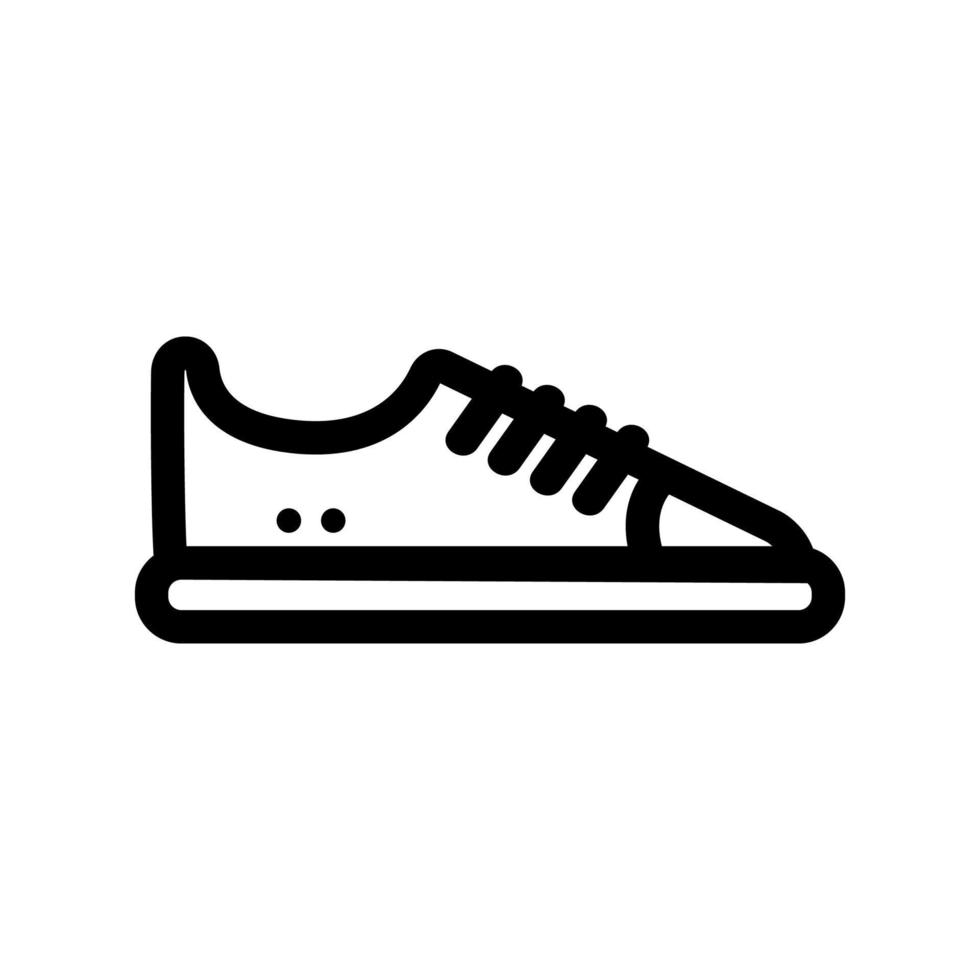 Sneakers icon vector. Isolated contour symbol illustration vector