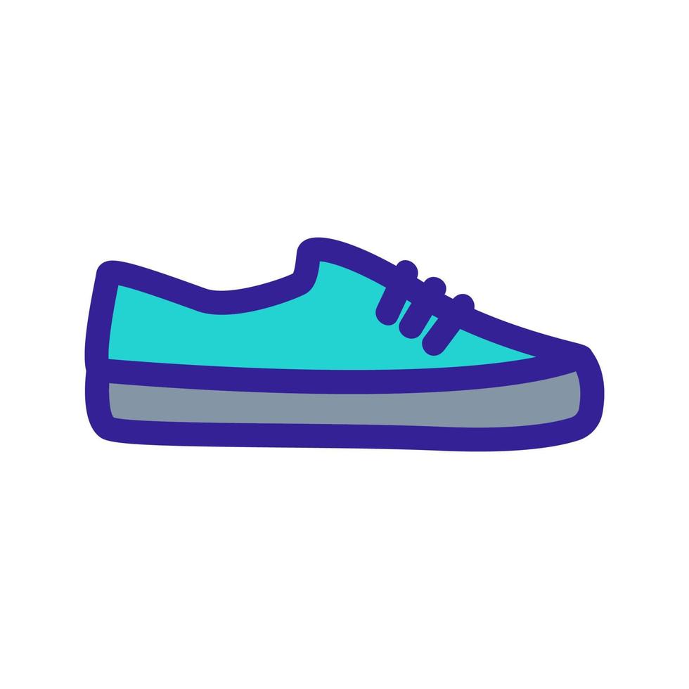 Sneakers icon vector. Isolated contour symbol illustration vector