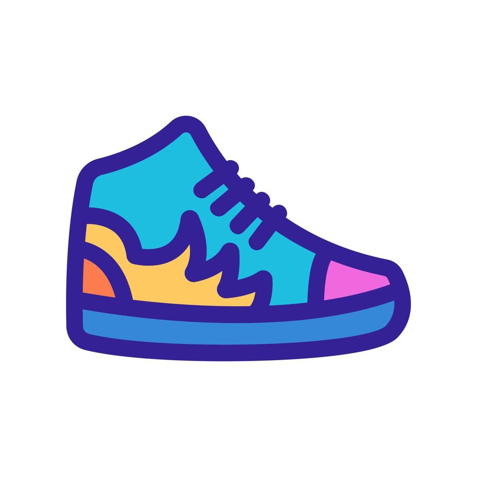 Sneakers icon vector. Isolated contour symbol illustration vector