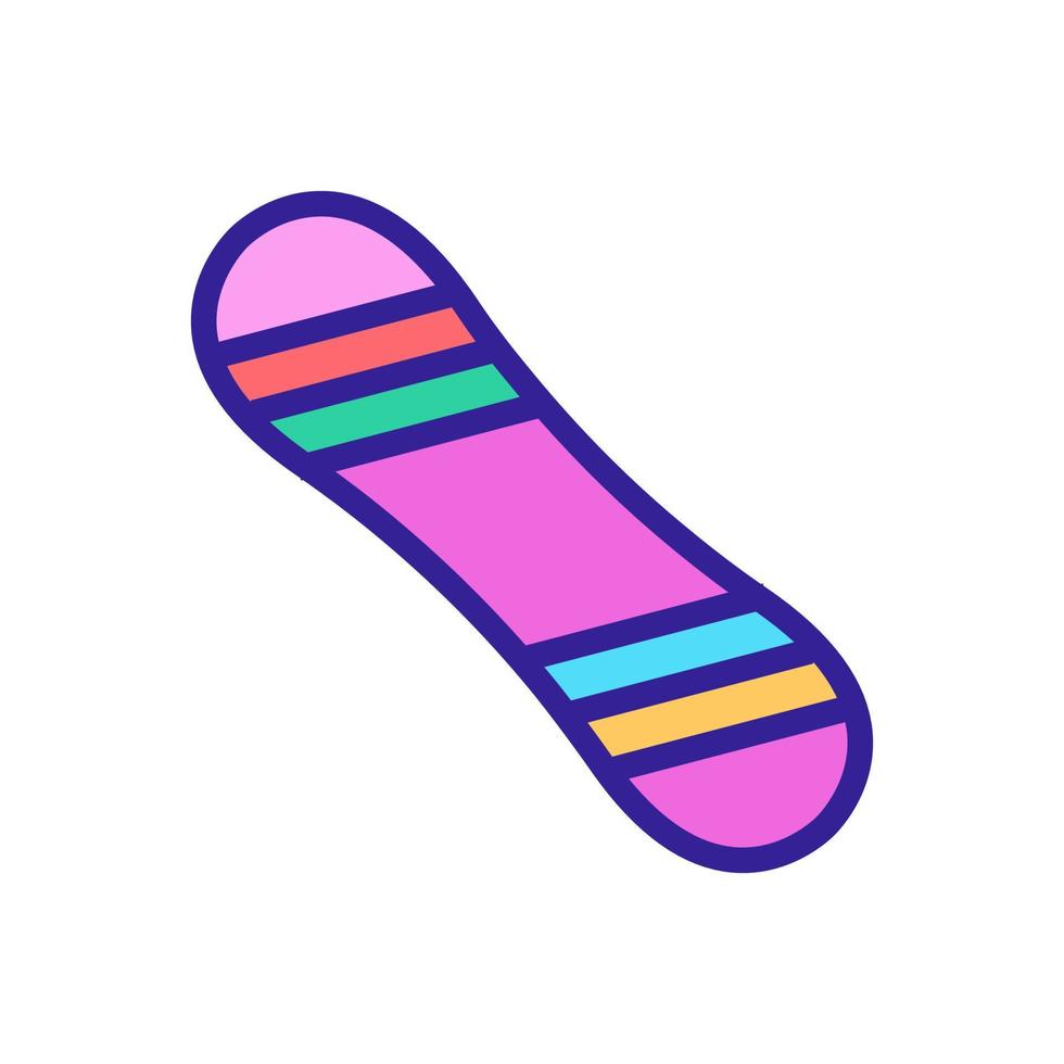 striped snowboard icon vector outline illustration