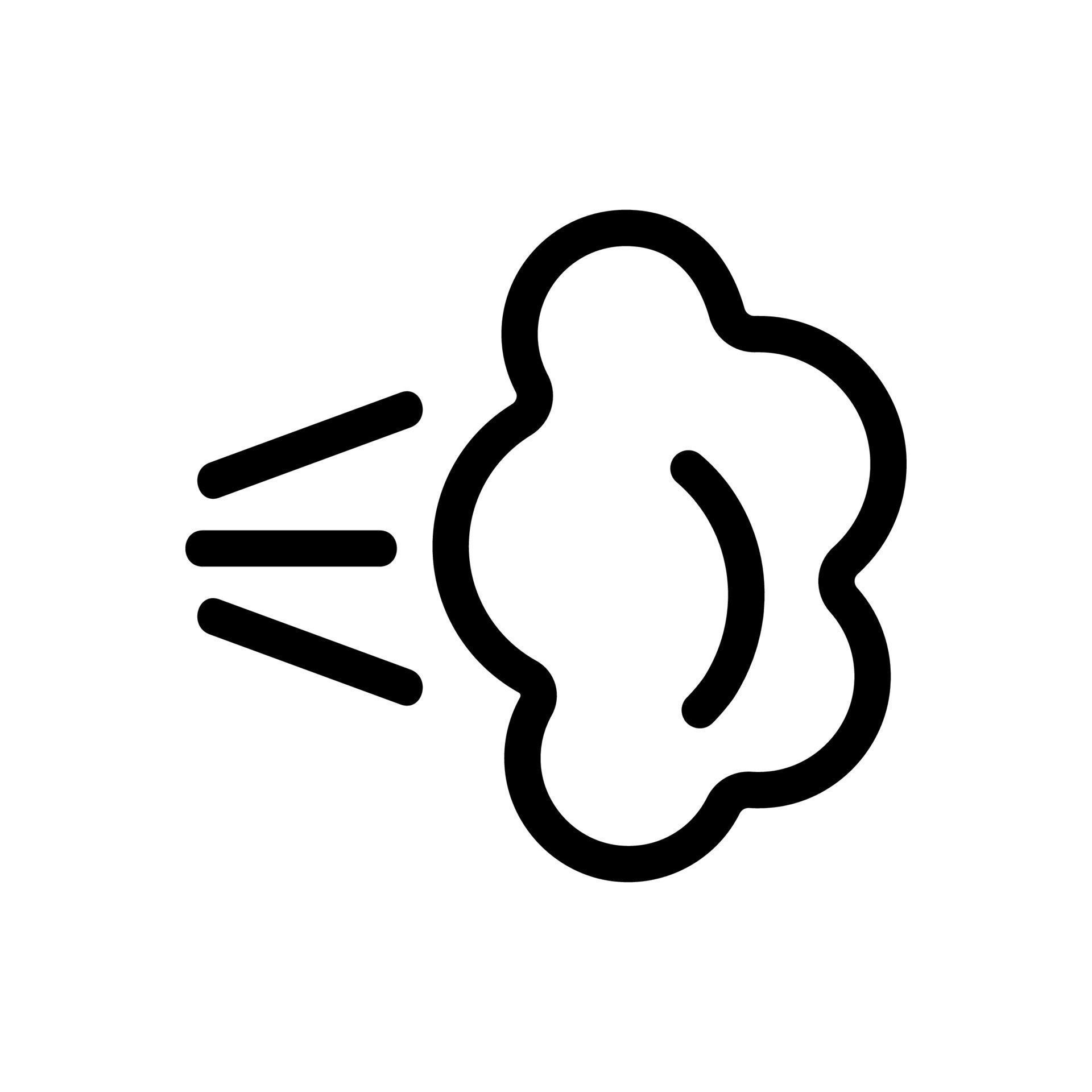 the smell of the icon vector. Isolated contour symbol illustration ...