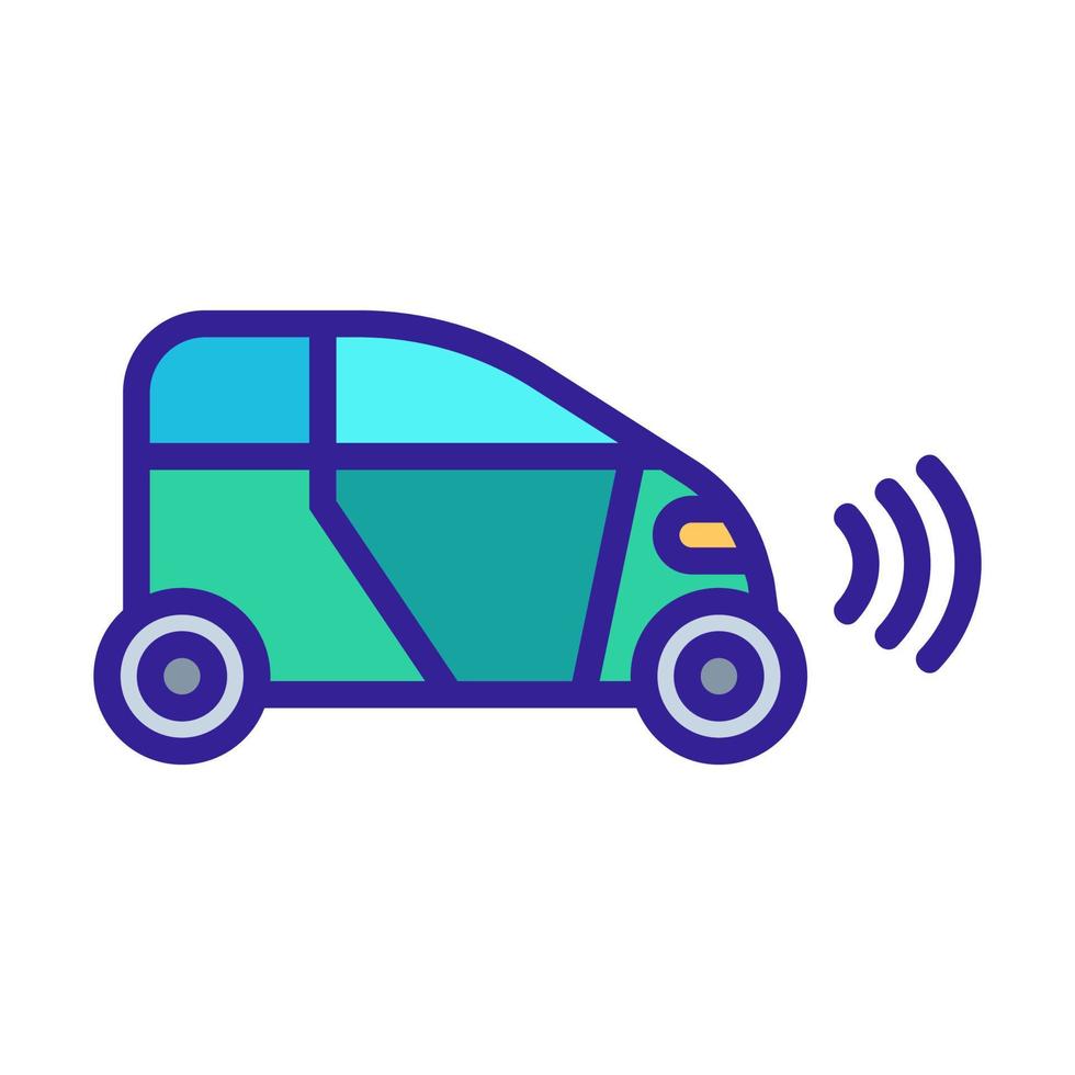 Smart car icon vector. Isolated contour symbol illustration vector
