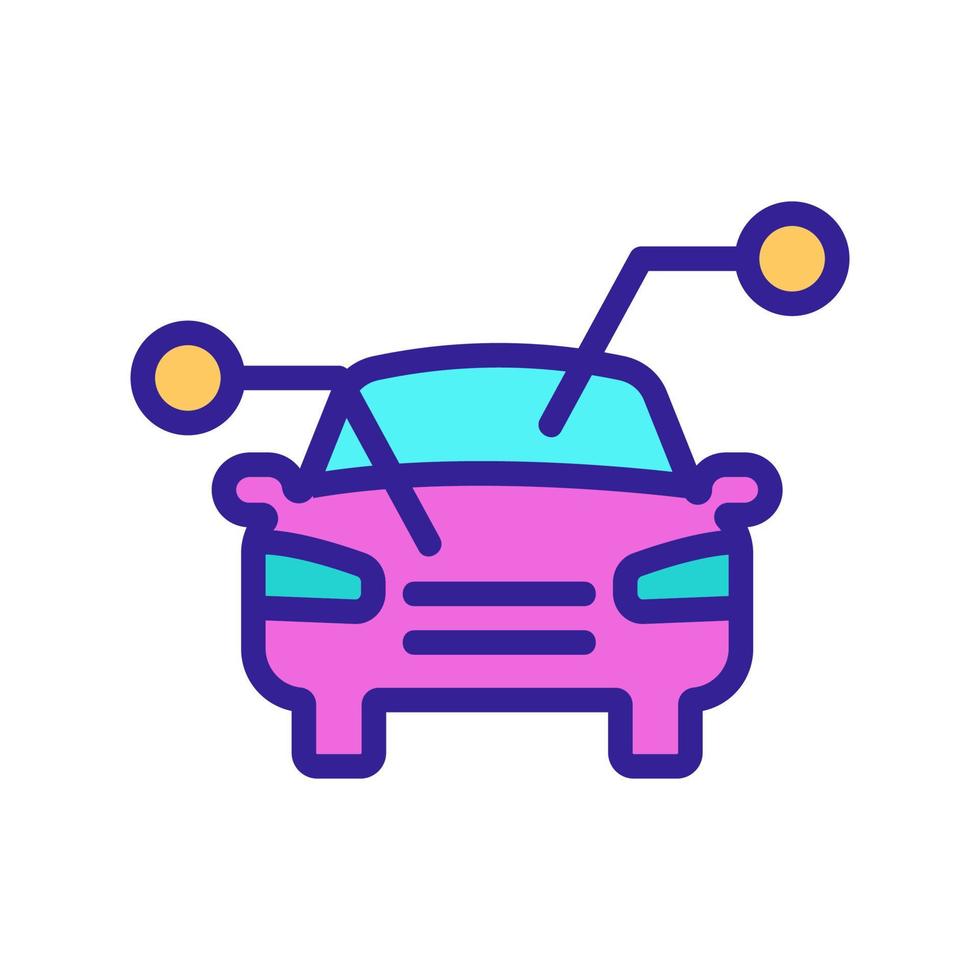 vector de icono de coche inteligente. ilustración de símbolo de contorno aislado