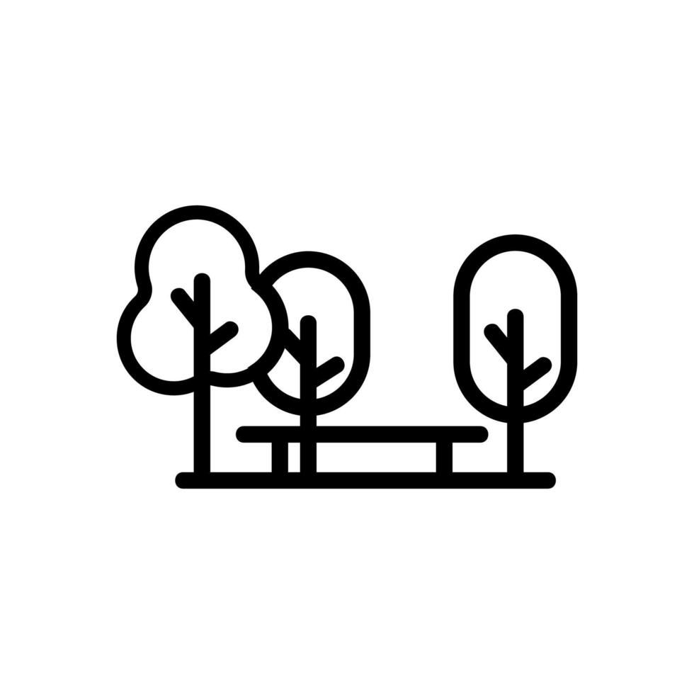 The city park is an icon vector. Isolated contour symbol illustration vector