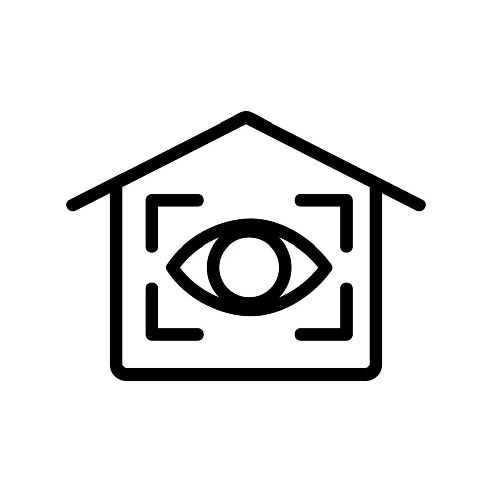 Smart house icon vector. Isolated contour symbol illustration vector