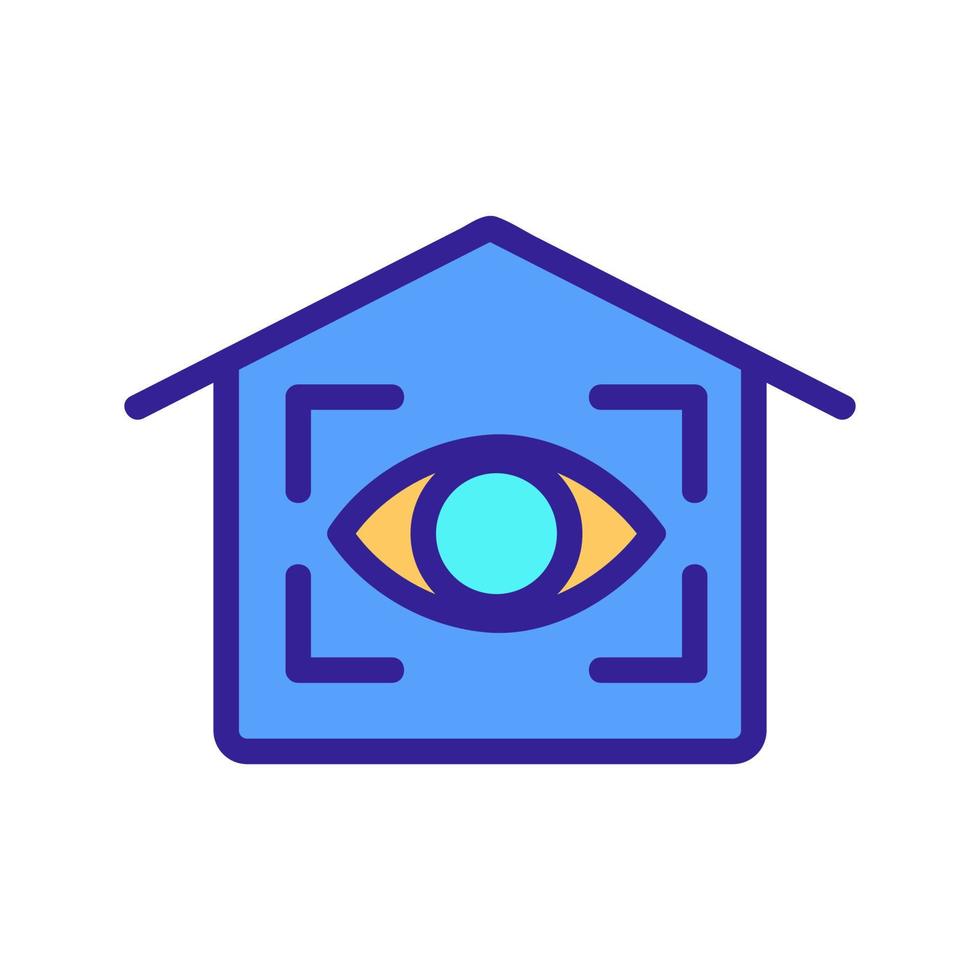 Smart house icon vector. Isolated contour symbol illustration vector