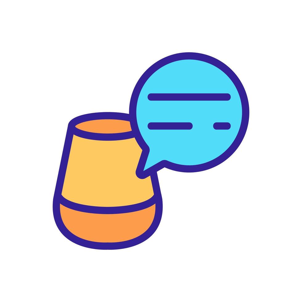 voice control icon vector. Isolated contour symbol illustration vector