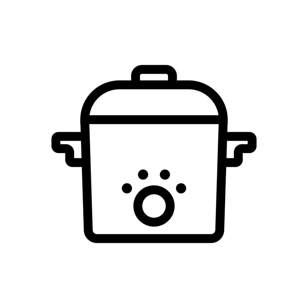 Slow cooker icon vector. Isolated contour symbol illustration vector