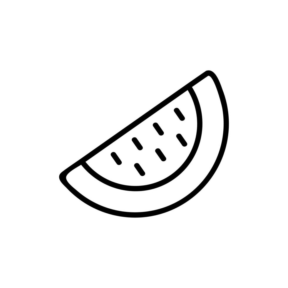 piece of watermelon icon vector outline illustration