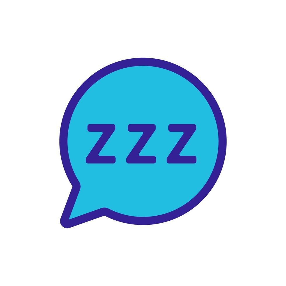 Snoring icon vector. Isolated contour symbol illustration vector