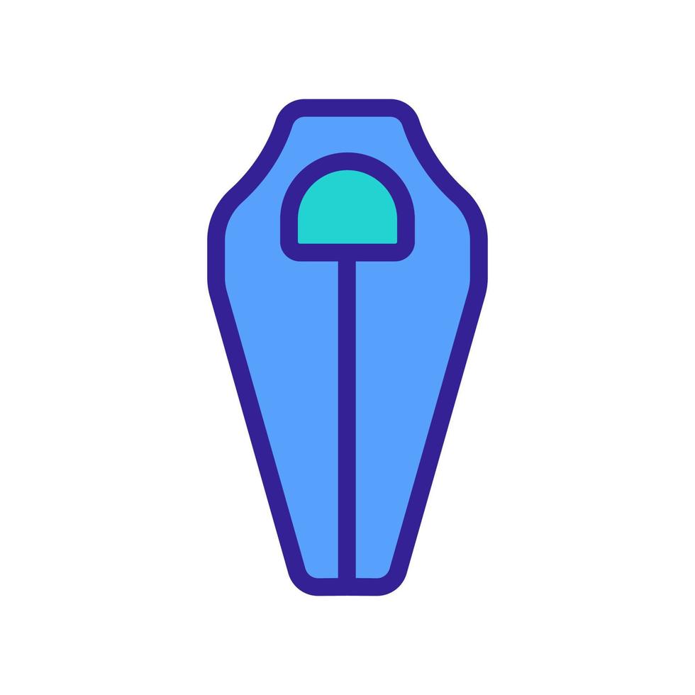 narrowed down cocoon sleeping bag icon vector outline illustration