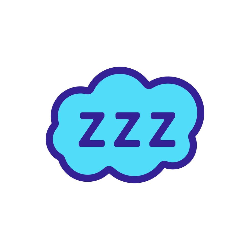 Snoring icon vector. Isolated contour symbol illustration vector