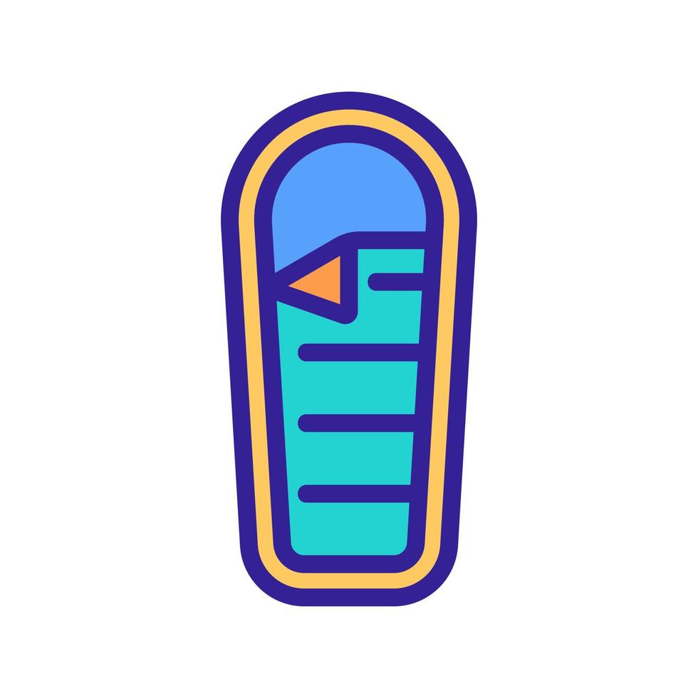 ajar combined sleeping bag icon vector outline illustration