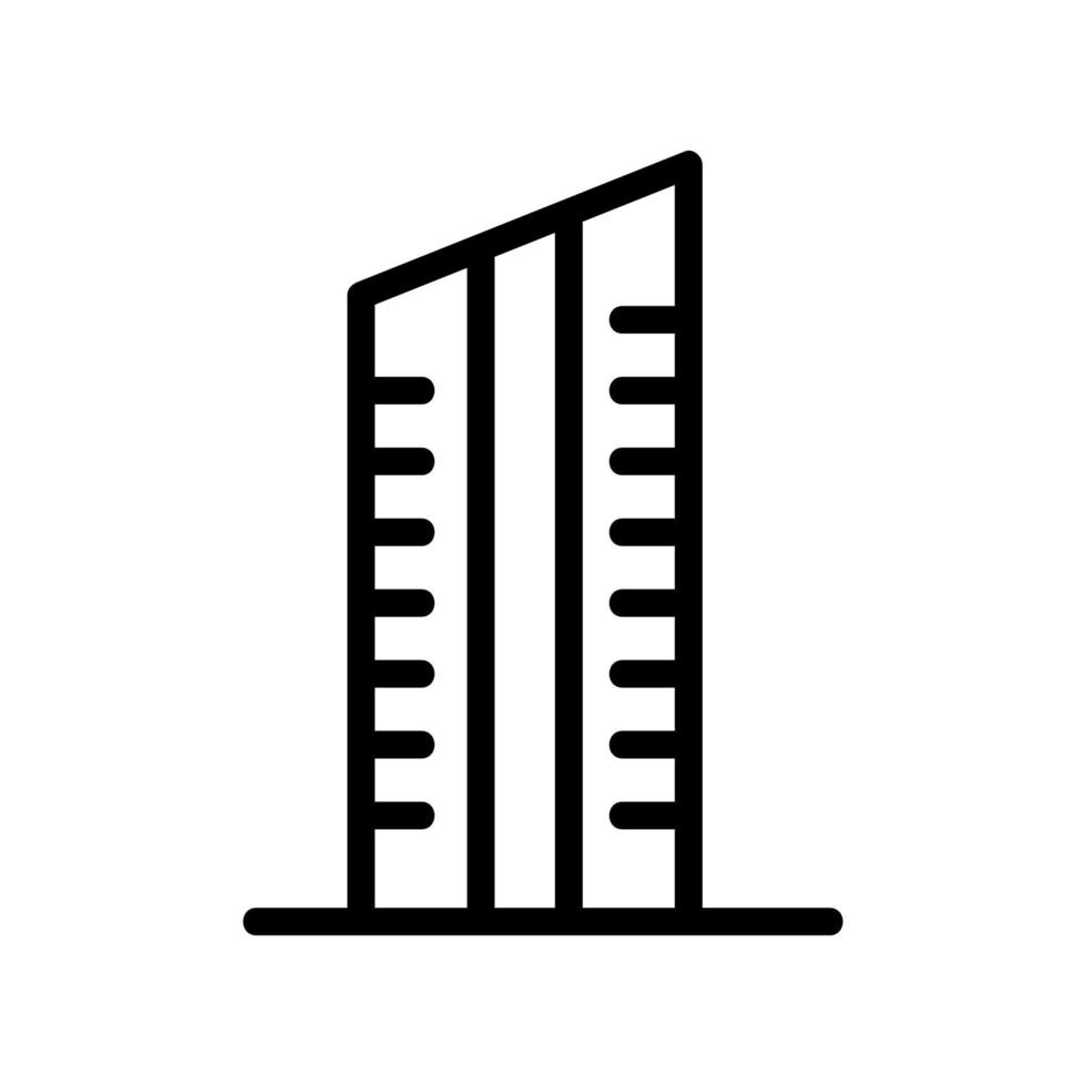 ilustración de contorno de vector de icono popular de rascacielos