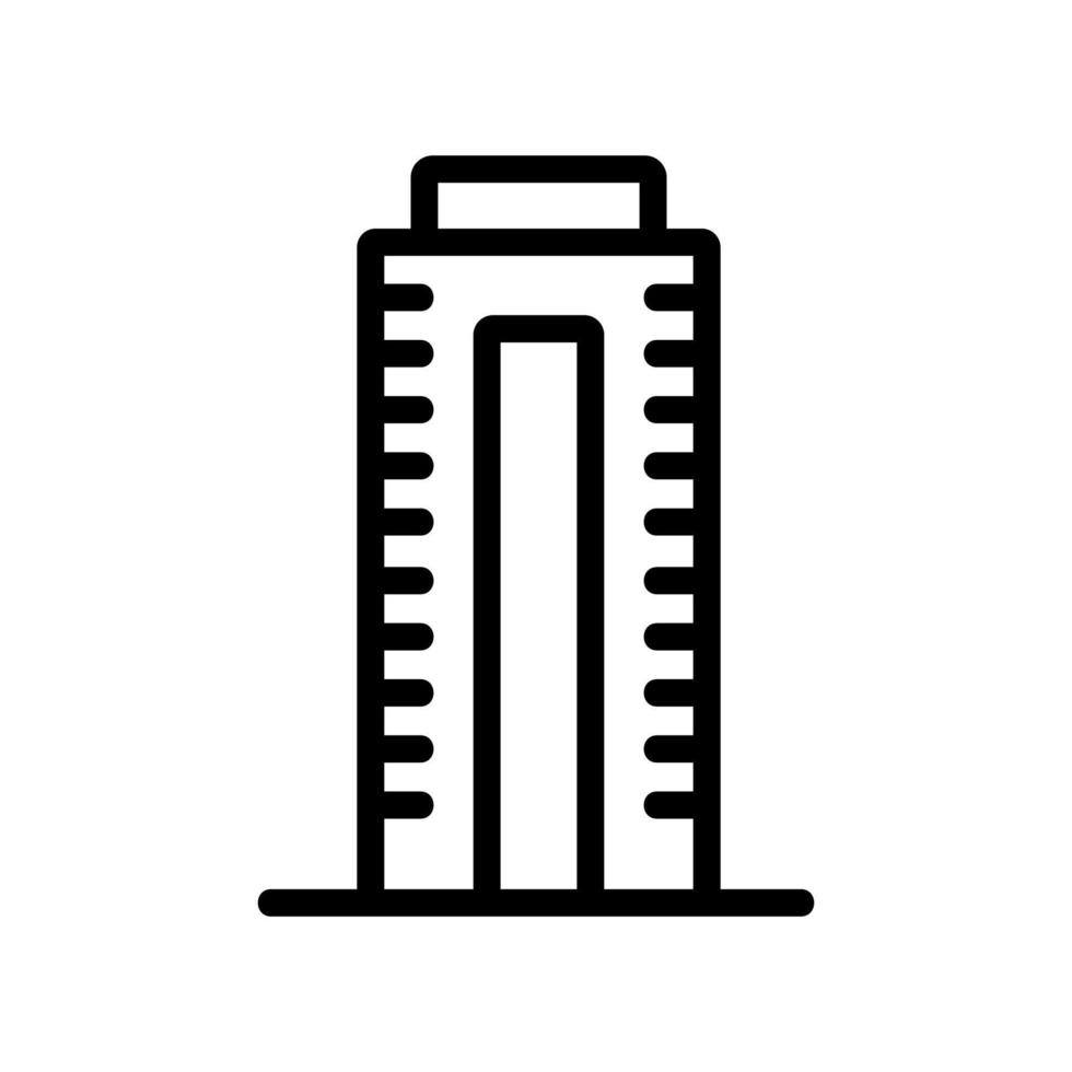 the skyscraper is beautiful icon vector outline illustration