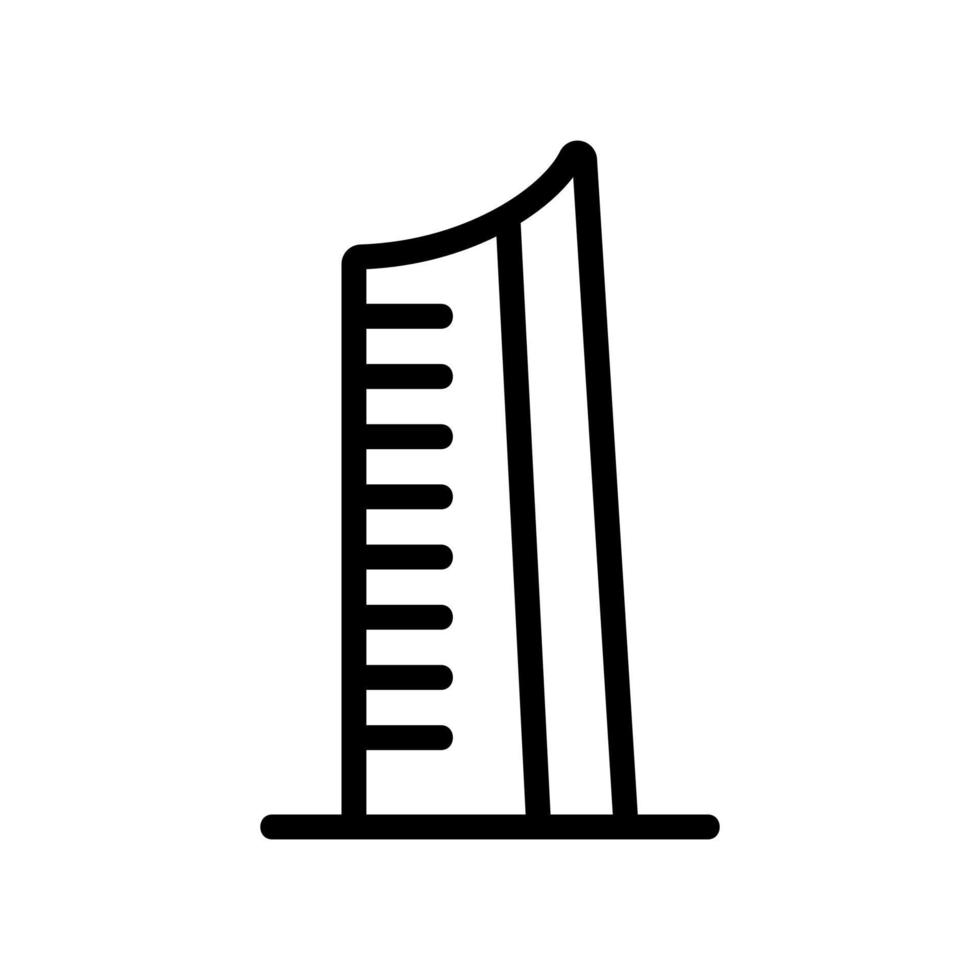ilustración de contorno de vector de icono de rascacielos