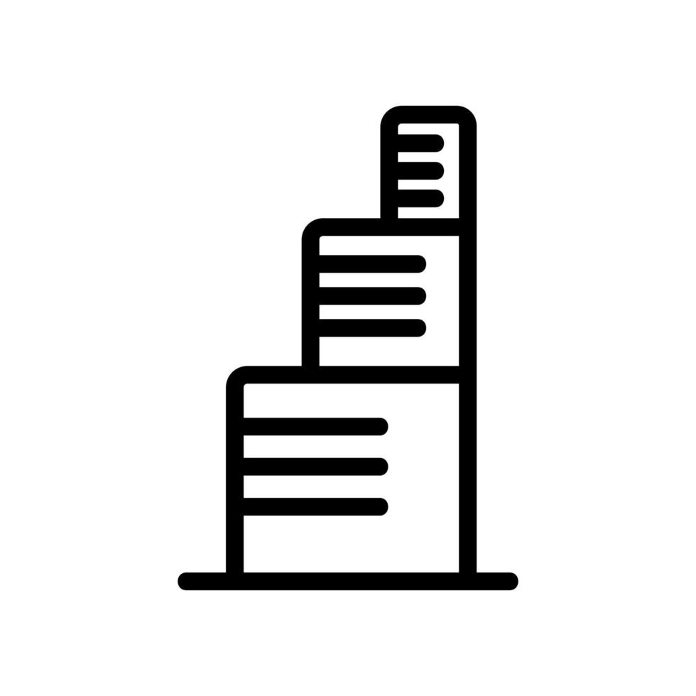 skyscraper icon vector outline illustration