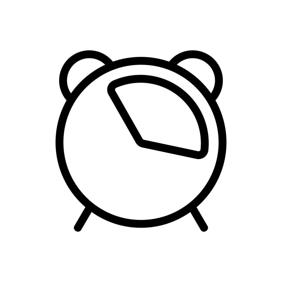 Set the alarm clock icon vector. Isolated contour symbol illustration vector