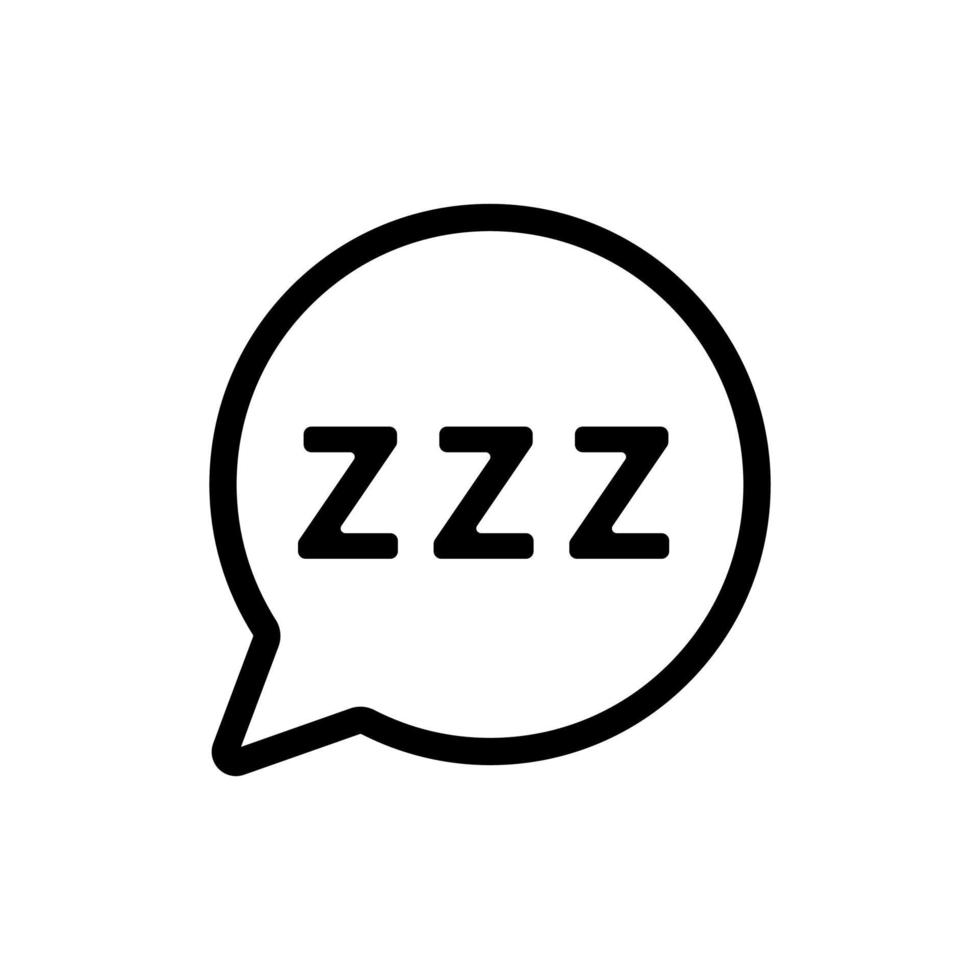 Snoring icon vector. Isolated contour symbol illustration vector