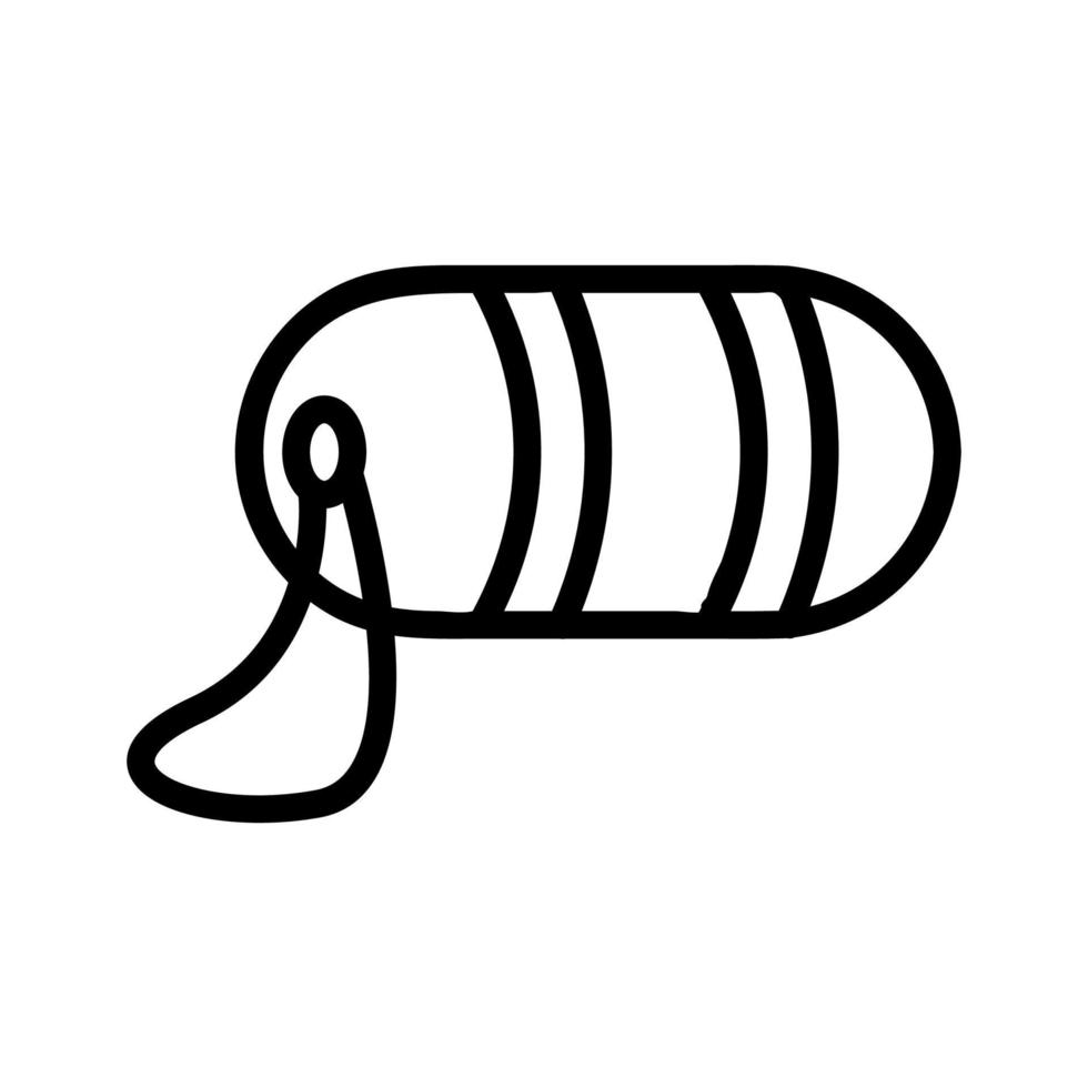portable comfortable sleeping bag icon vector outline illustration