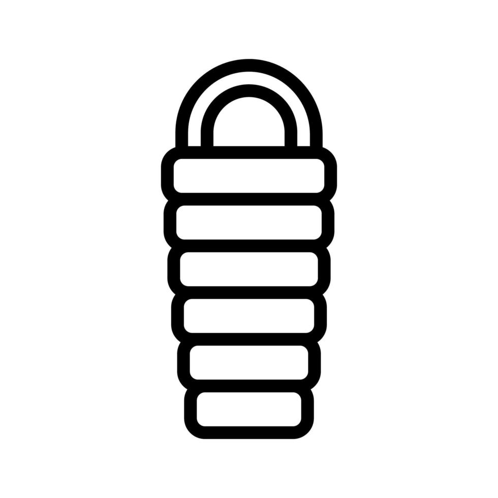 strip sleeping bag icon vector outline illustration