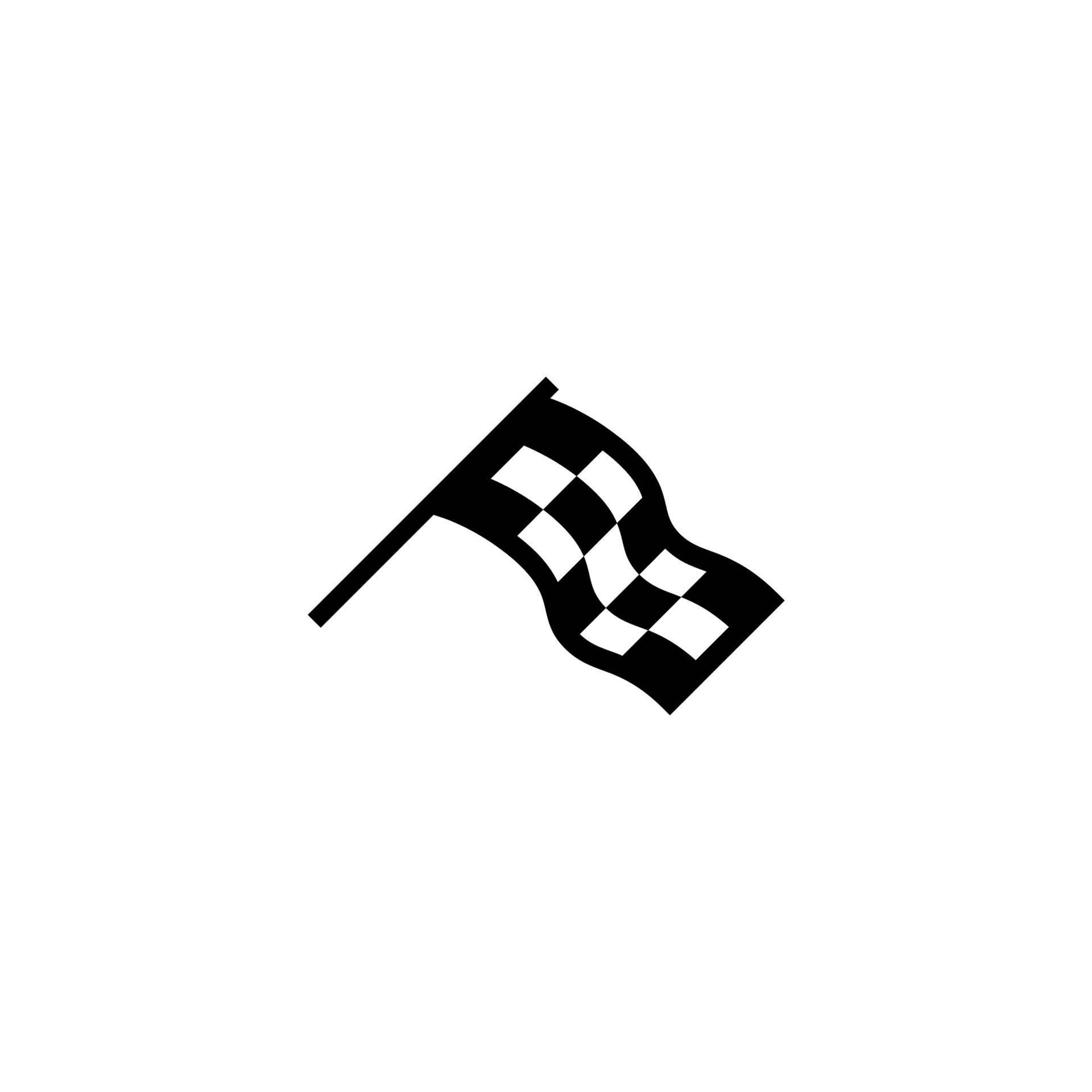 Vector sign of the Car Racing Flag symbol is isolated on a white