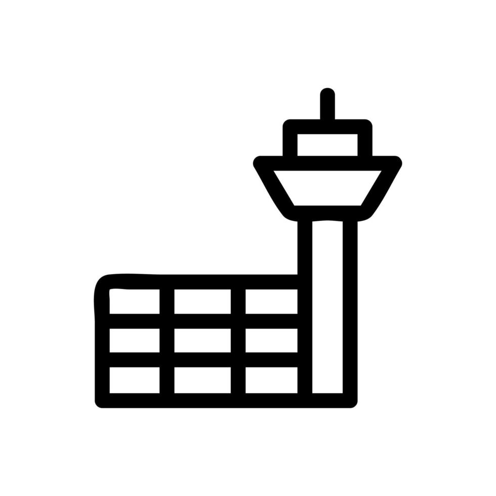 Airport icon vector. Isolated contour symbol illustration vector