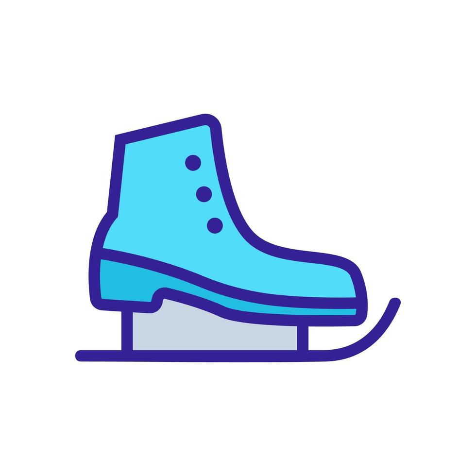 skates, ice icon vector. Isolated contour symbol illustration vector