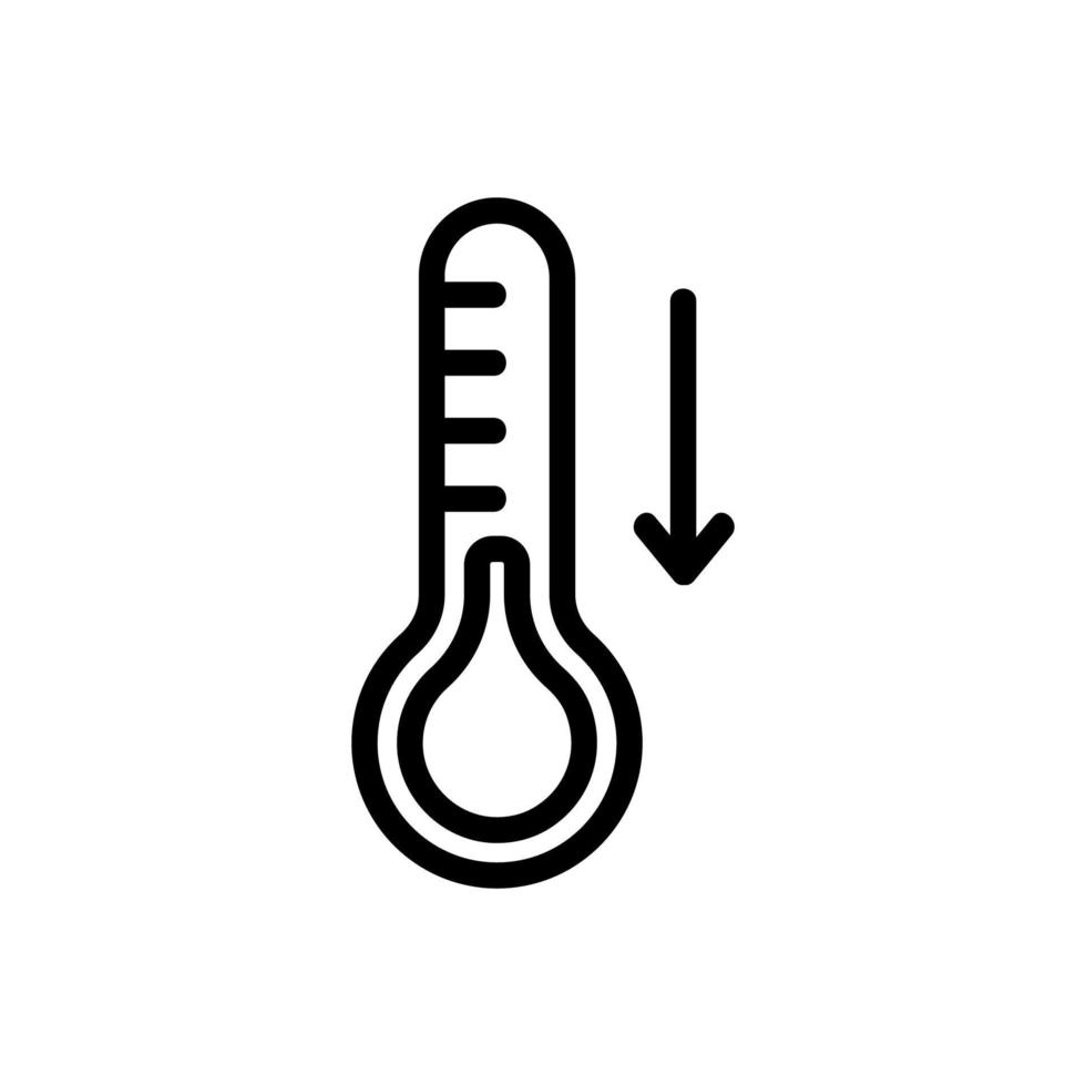 Low temperature icon vector. Isolated contour symbol illustration vector