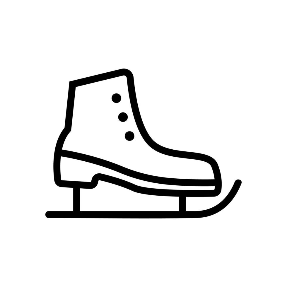 skates, ice icon vector. Isolated contour symbol illustration vector