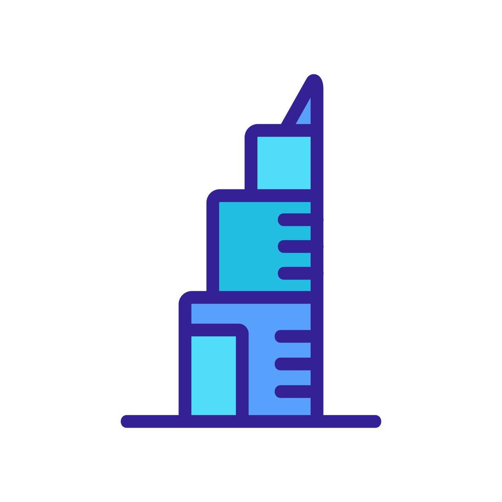 the new skyscraper icon vector outline illustration