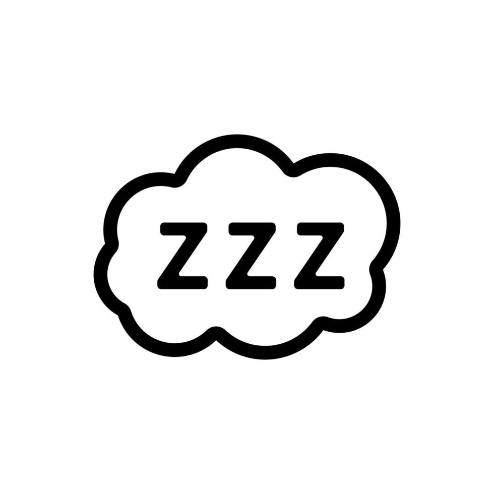 Snoring icon vector. Isolated contour symbol illustration vector