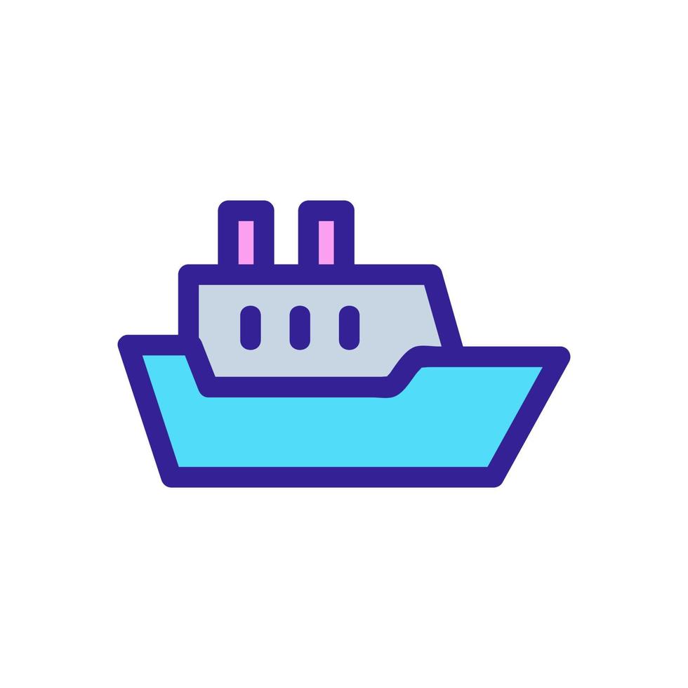 ship icon vector. Isolated contour symbol illustration vector