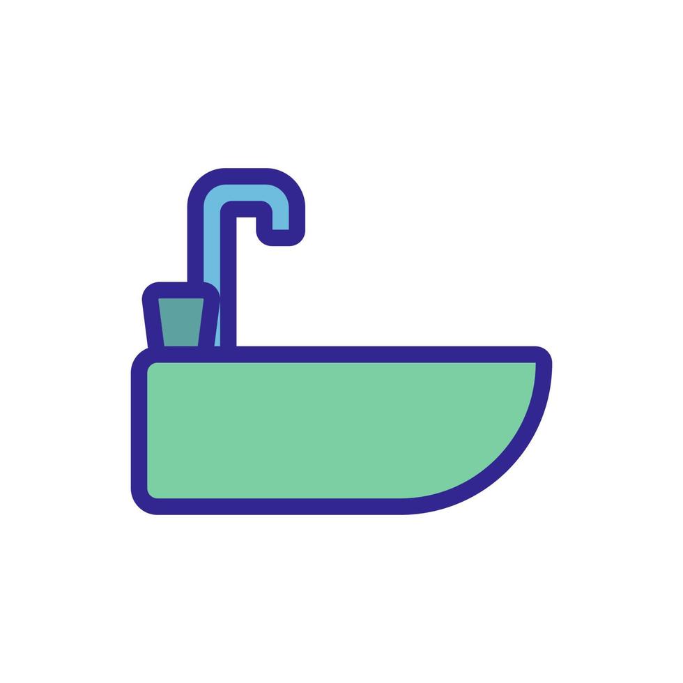 Sink icon vector. Isolated contour symbol illustration vector