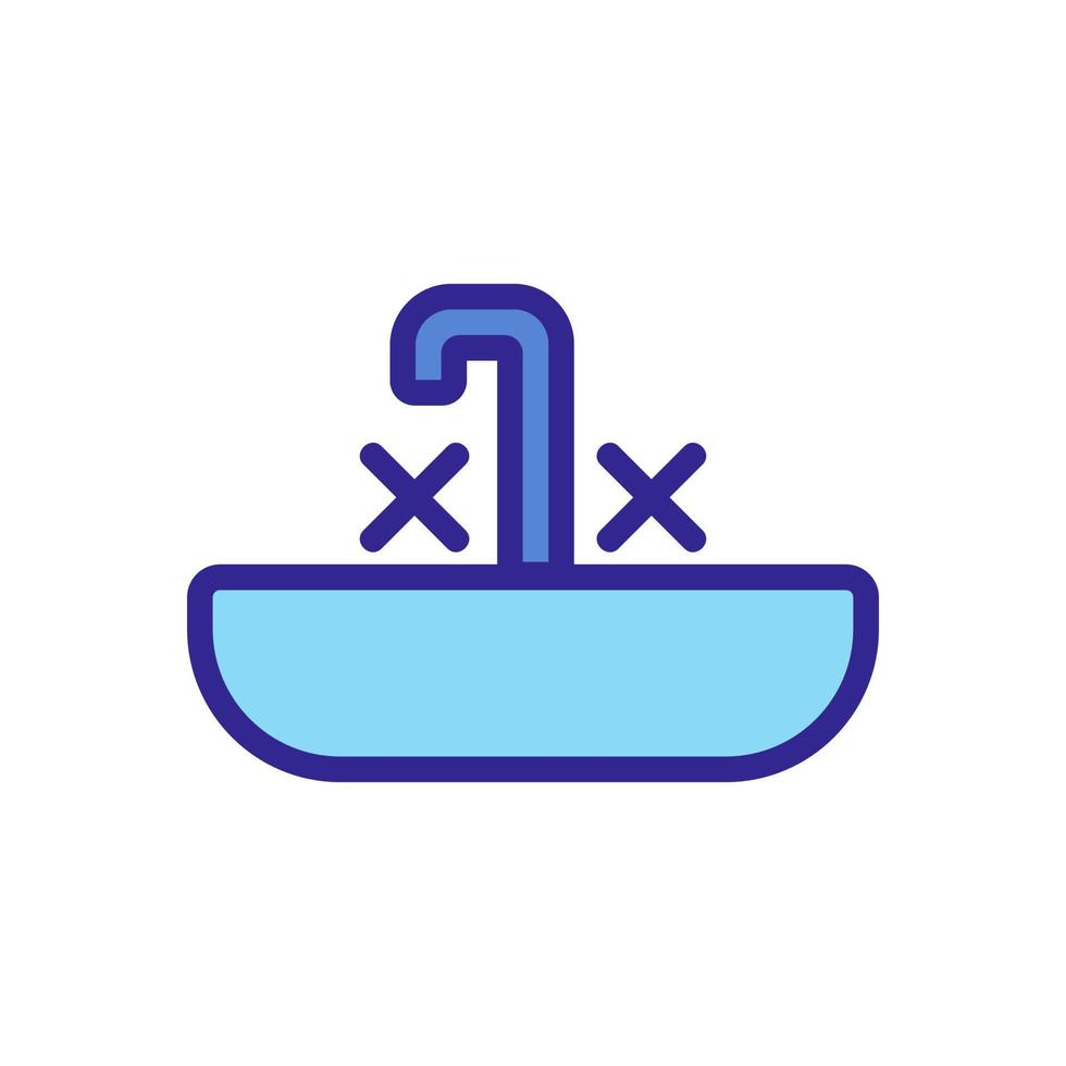 Sink icon vector. Isolated contour symbol illustration vector