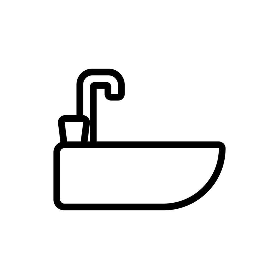 Sink icon vector. Isolated contour symbol illustration vector