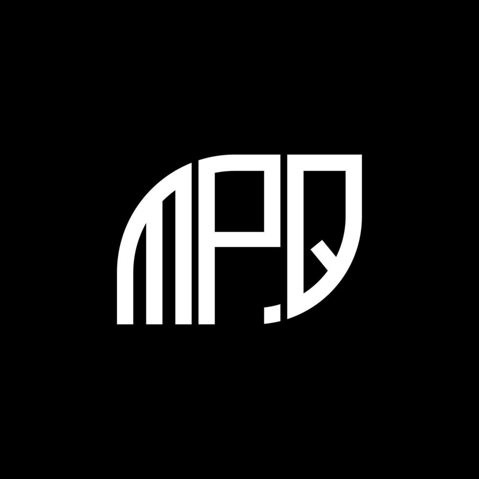 diseño de logotipo de letra mpq sobre fondo negro. concepto de logotipo de letra de iniciales creativas mpq. diseño de letras mpq. vector