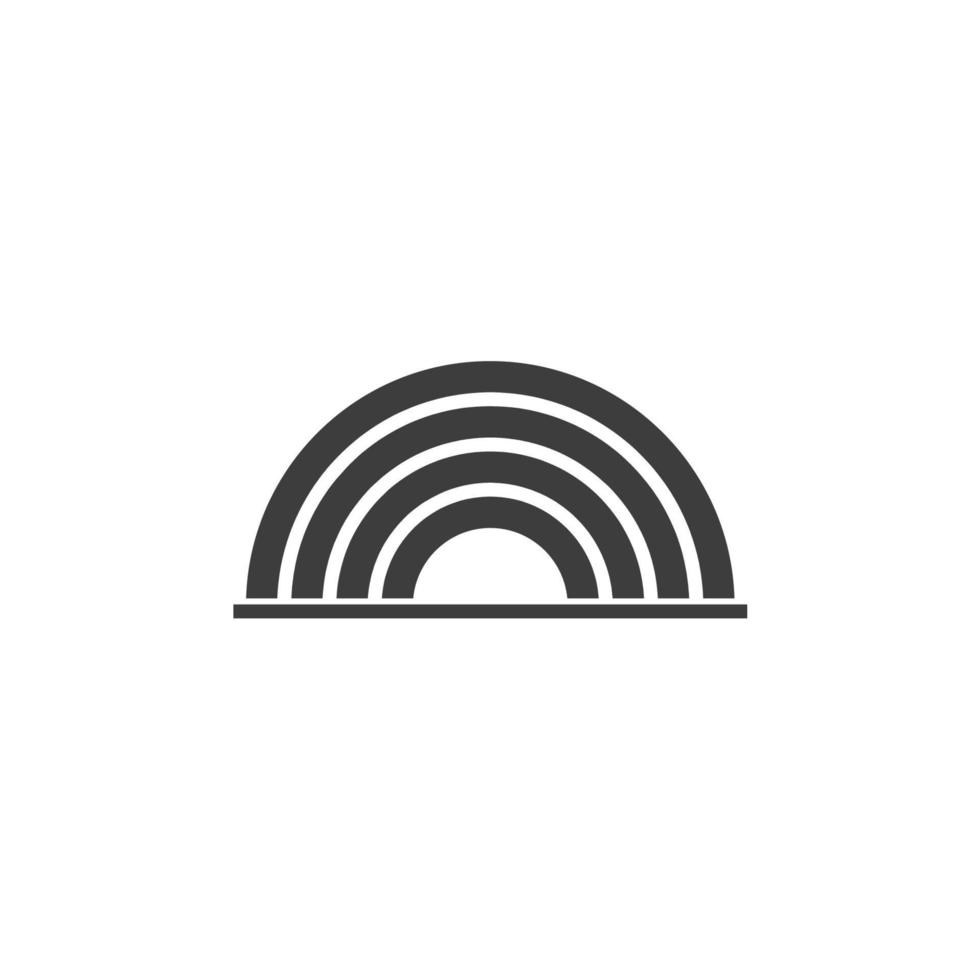 Vector sign of the rainbow symbol is isolated on a white background. rainbow icon color editable.