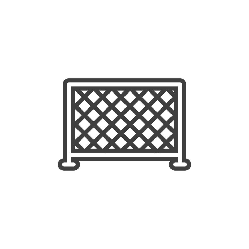 Vector sign of the Fence symbol is isolated on a white background. Fence icon color editable.