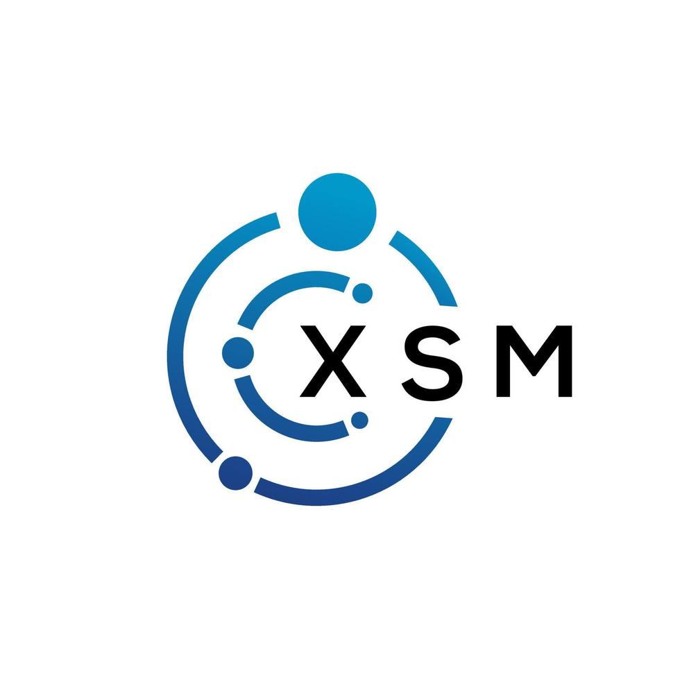 diseño de logotipo de tecnología de letras xsm sobre fondo blanco. xsm creative initials letter it logo concepto. diseño de letras xsm. vector