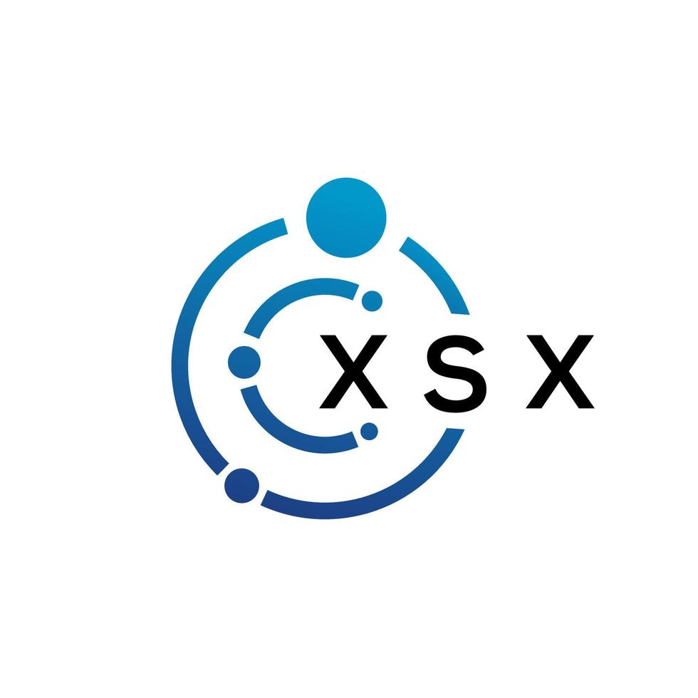 Diseño de logotipo de tecnología de letras xsx sobre fondo blanco. xsx creative initials letter it logo concepto. diseño de letras xsx. vector